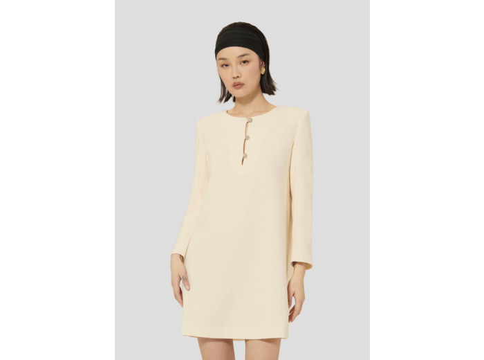 Robe Rosario-Ecru en Polyester