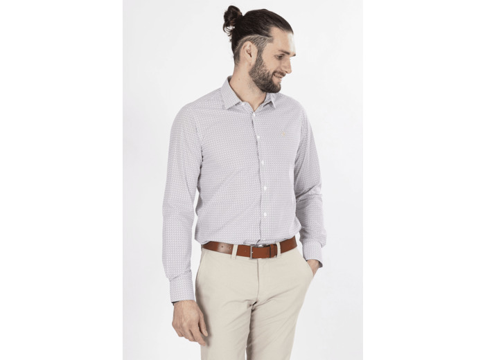 Chemise Imprimée Beige 2 Beige