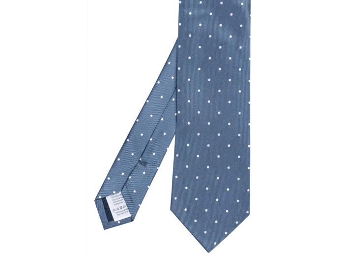 Cravate Bleue À Pois Blancs