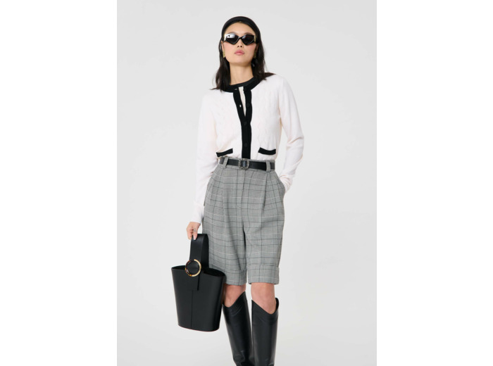 Gilet Granville-Ecru en Laine Merinos Extrafine