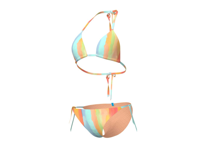 Maillot de bain 2 pièces triangle arena Water Print String pour femmes