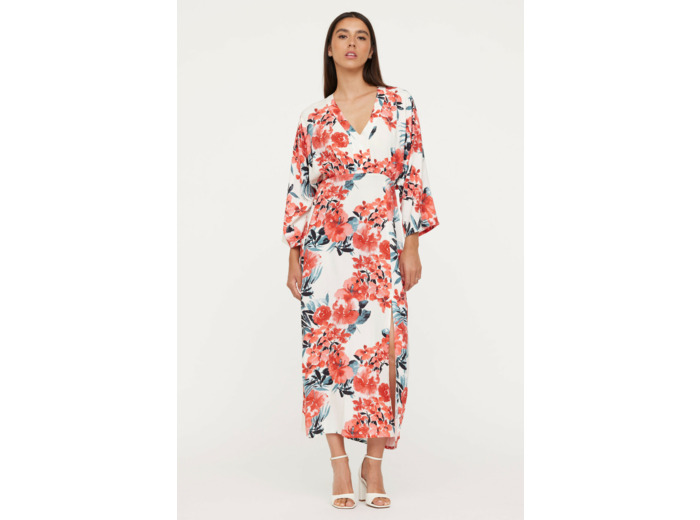 Robe LABIA Ivory AOP Flower