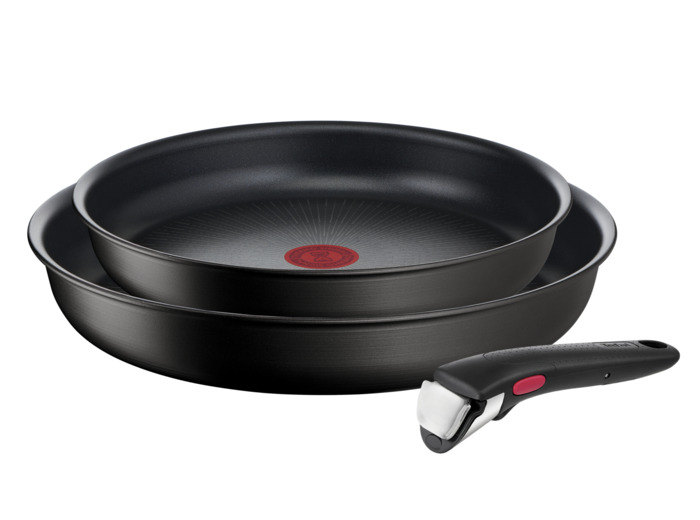 Ingenio Eco Resist, Lot 3pcs, 2 poêles + poignée amovible, Antiadhésif, Induction