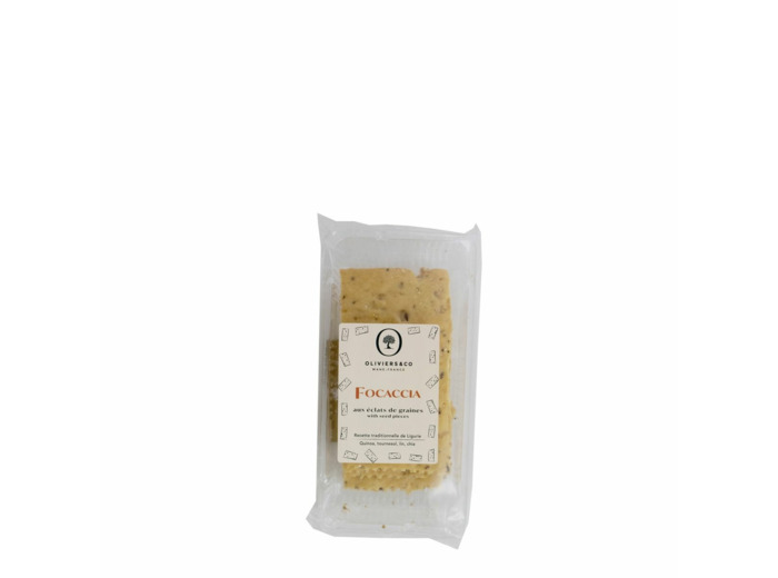 Focaccia aux éclats de graines