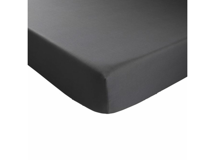 Drap housse - Coton thermorégulé - Gris Acier
