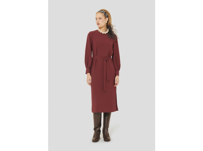 Robe Rossini-Bordeaux en Polyester