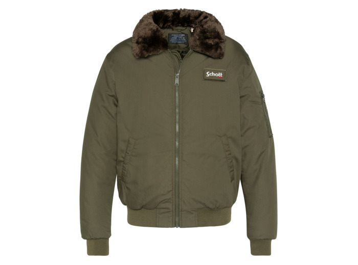 Blouson avec col en fausse fourrure amovible