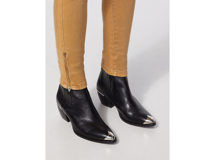 Jean SLIM taille basse cigare zippé femme