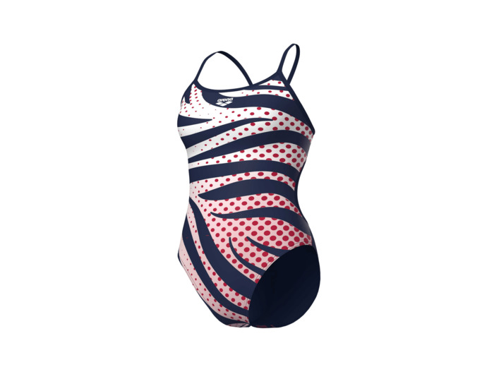 Maillot de bain arena Performance Multi Stripes Lace Back pour femmes