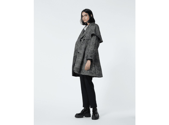 Manteau Avec Effet Cape Au Dos