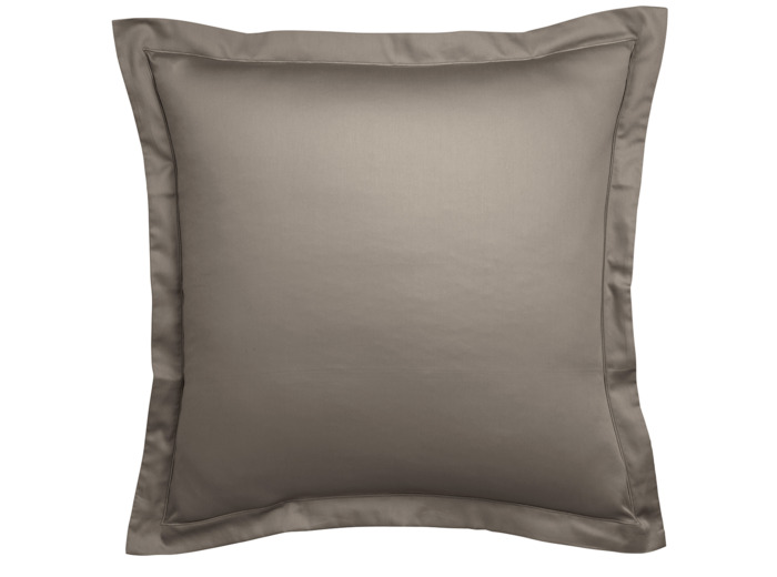 Taie d'oreiller Partition Satin de coton Coloris Taupe
