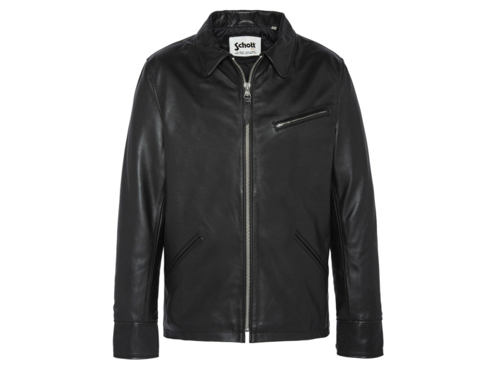Blouson casual, cuir de vachette