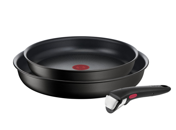 Ingenio Eco Resist,  Lot 3pcs, 2 poêles 22/26cm  + poignée amovible, Antiadhésif, Induction