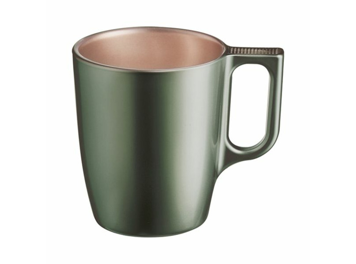 Mug 25cl green leaf Flashy
