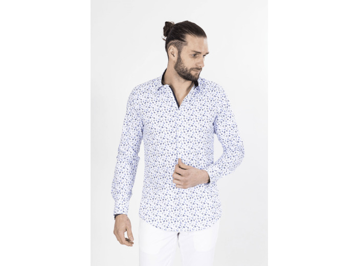 Chemise Blanche À Fleurs Blanc 7