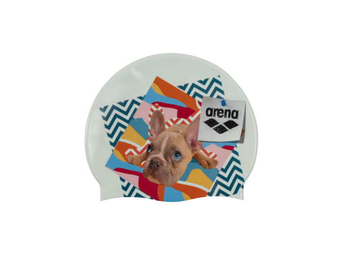 Bonnet de bain unisexe arena Swim Cap HD imprimé chien