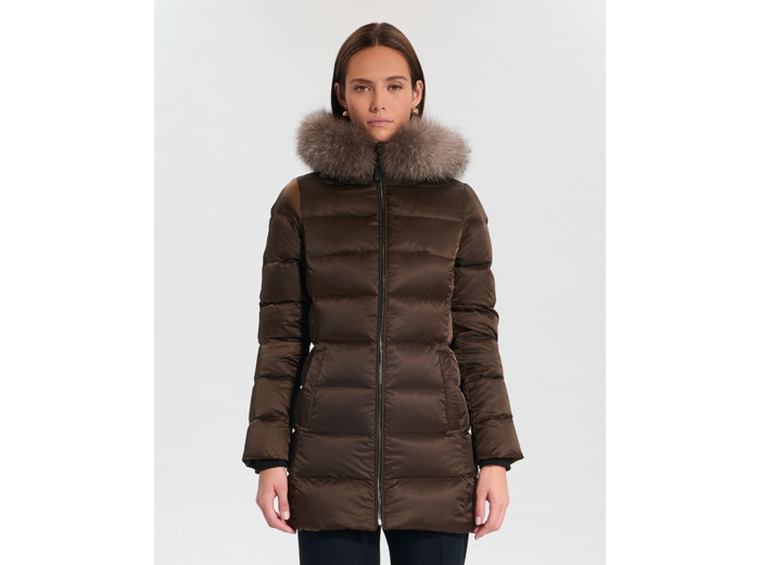 Doudoune Dalya Chocolat en Polyester
