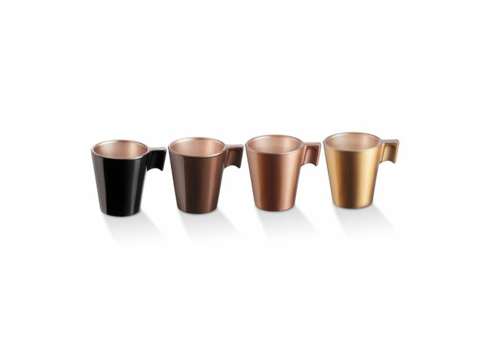 Set de 4 tasses 8cl couleurs assorties Flashy