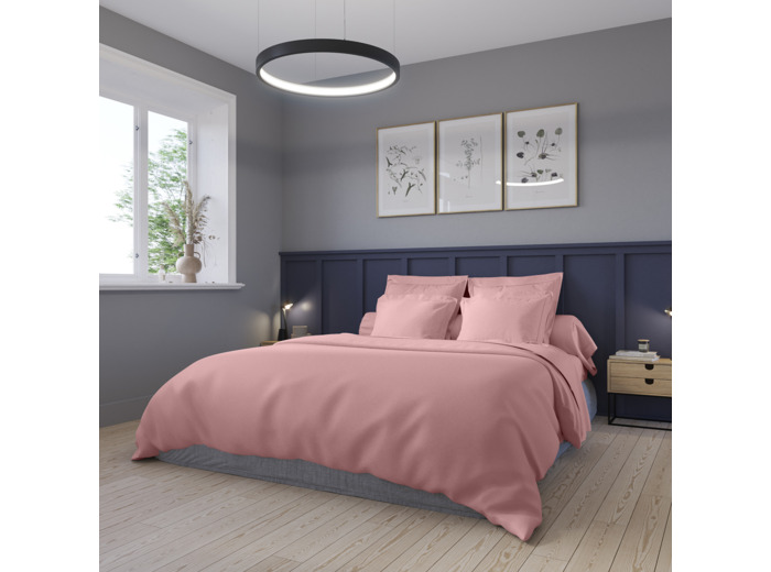 Housse de couette Partition Satin de coton Coloris Rose