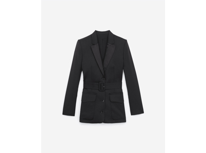 Veste Ceinture Bi Matiere