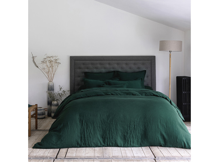 HOUSSE DE COUETTE | Lin Lavé Lina - Vert Sapin