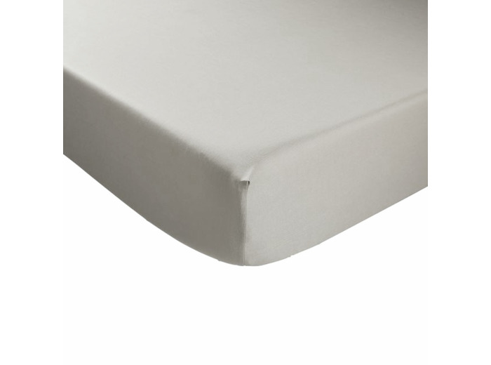 Drap housse - Percale de coton thermorégulée  - Gris clair