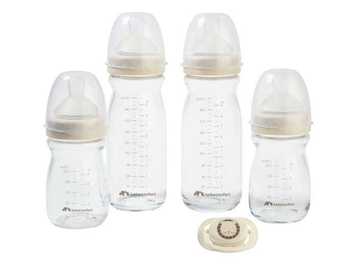 Kit 4 biberons verre