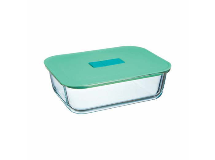 Boite rectangulaire 150cl couvercle turquoise Unique Box