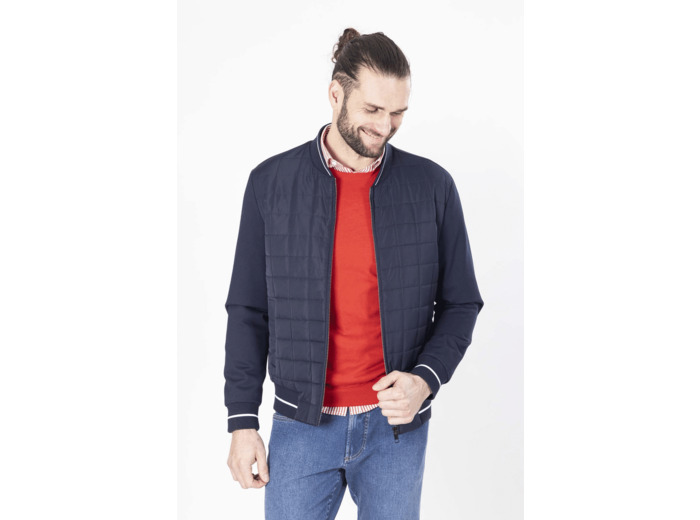 Blouson Teddy Matelassé Marine