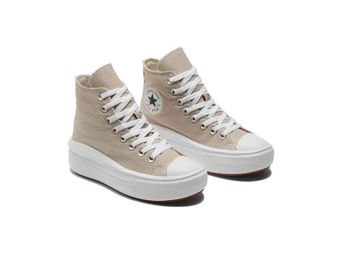 Chuck Taylor All Star Move Hi Beach Stone/White