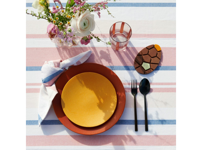 Lot de 4 serviettes de table rayées à petit prix | Tradition des Vosges