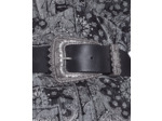 Ceinture Large En Cuir Avec Boucle Western