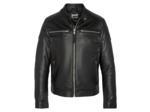 Blouson biker, cuir d'agneau
