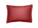 Taie d'oreiller Partition Satin de coton Coloris Rouge
