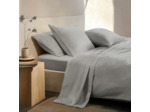 Drap housse - Percale de coton thermorégulée  - Gris clair