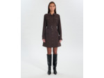 Robe Rever Chocolat en Polyester