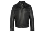 Blouson biker, cuir d'agneau