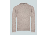 Pull Col Rond Gris	en Laine Mélangée