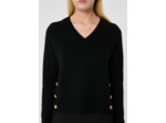 Pull Promesse-Noir en Polyester