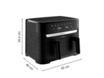 Easy Fry Dual 7 programmes Air Fryer, 8.3 L Deux tiroirs Noir