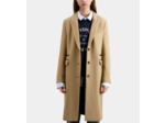 Manteau Classic 3 Boutons Sous Col Cuir