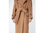 Manteau Long Avec Ceinture Et Large Col
