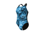 Maillot de bain arena Feel Blue Flowers V Back pour femmes
