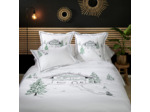 Housse de couette Hiver | Percale brodée | Tradition des Vosges