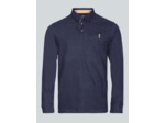 Polo Manches Longues Marine Col Chemise