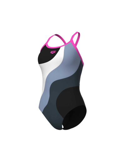 Maillot de bain arena Feel Multi Slices Lightdrop Back pour femmes