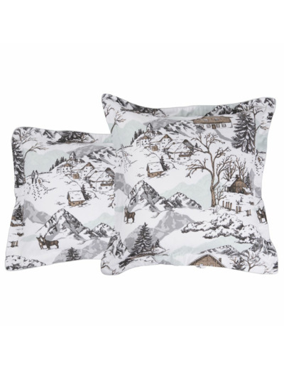 Taie d'oreiller Montagne | Flanelle | Tradition des Vosges