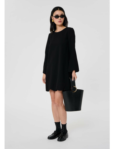 Robe Ruoda-Noir en Polyester recyclé GRS