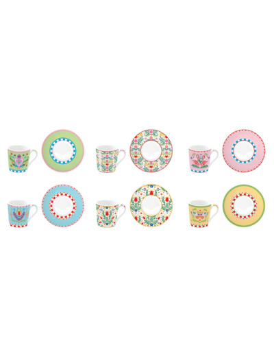 SPRING FOLK Coffret 6 pt à café