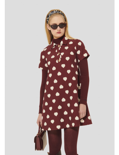 Robe Rory-Bordeaux en Polyester